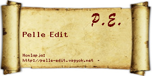 Pelle Edit névjegykártya